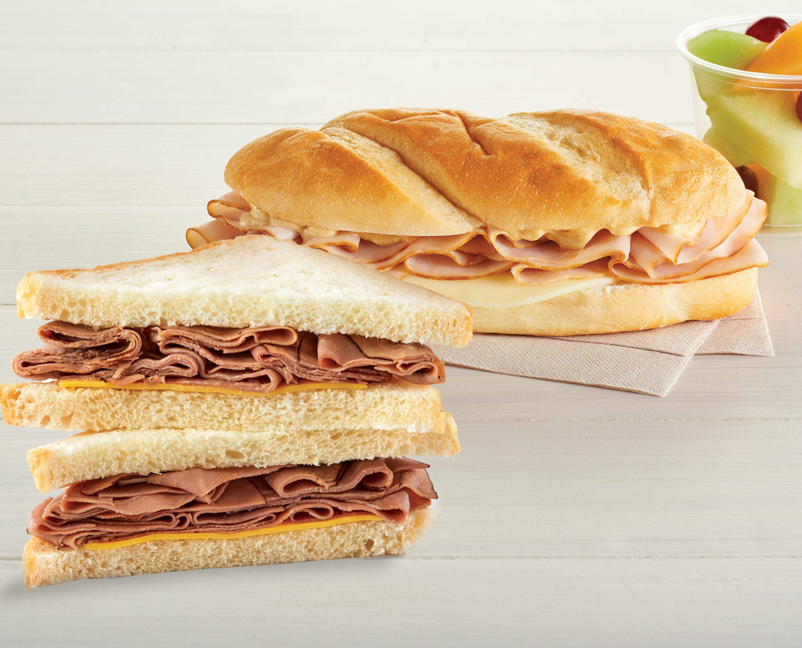 New Deli Express Roast Beef Sandwich and three new Market Sandwich Subs image